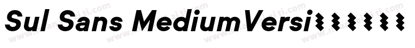Sul Sans MediumVersi字体转换